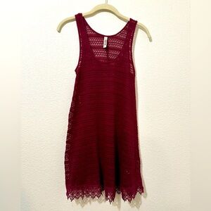 GUC MUDD Open Knit Boho Cover Up Dress